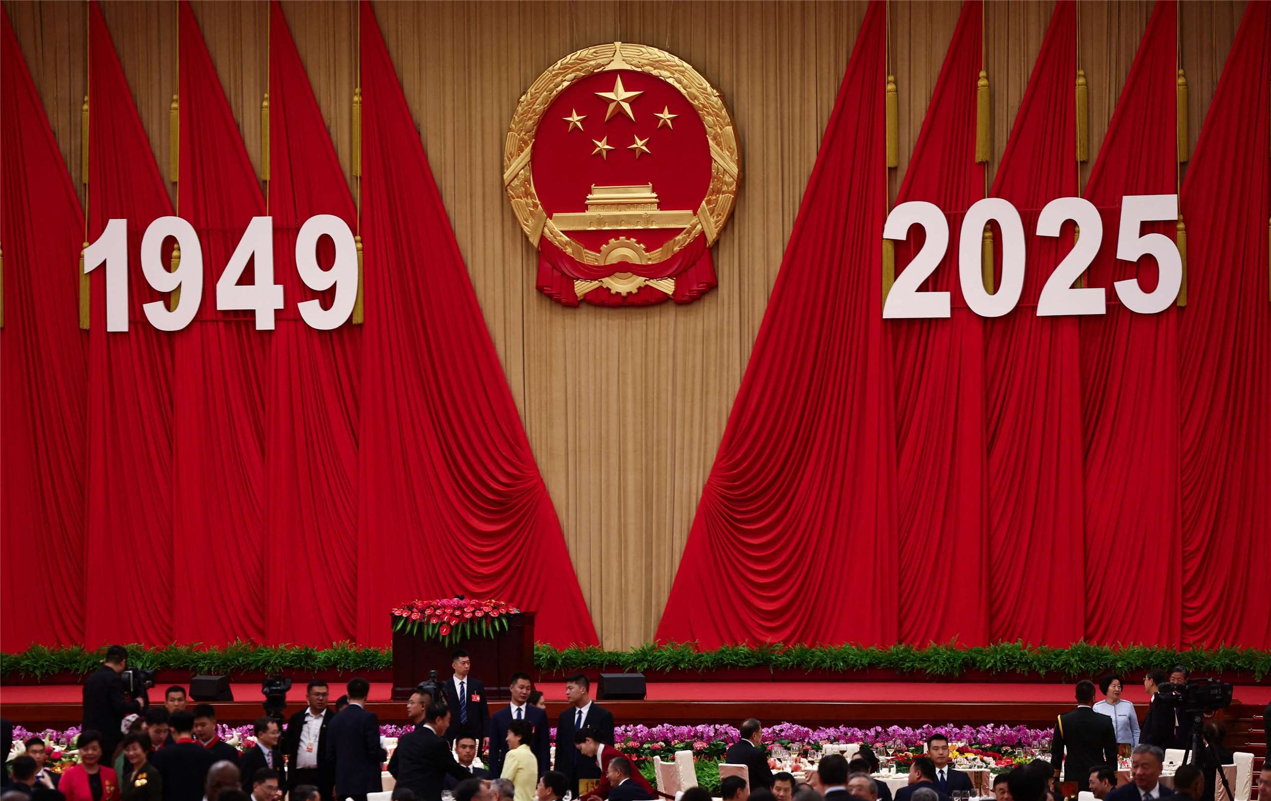 中共建政76週年招待會。(路透社/達志影像)