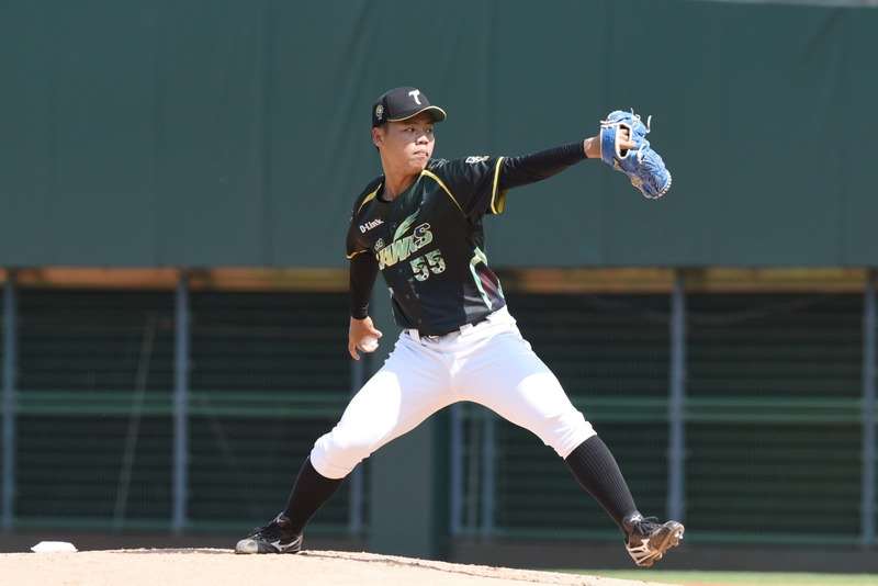 台鋼雄鷹球員伍祐城。資料照片。（台鋼雄鷹隊提供）