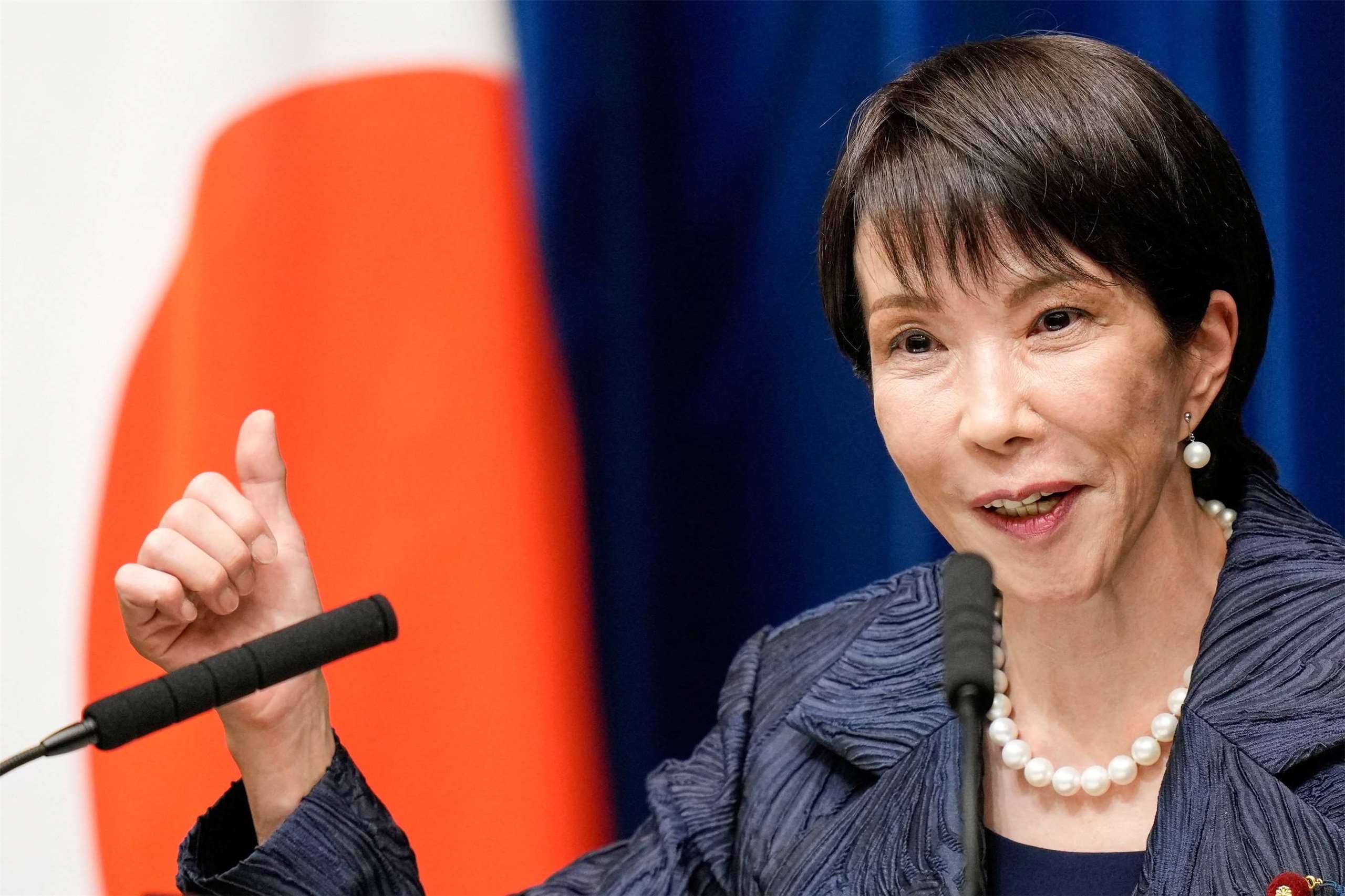 日本首相高市早苗帶領的新內閣上台，民調顯示支持度逾六成。資料照。