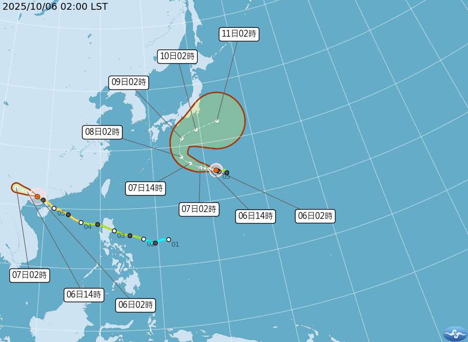 颱風哈隆對台無直接威脅。(圖：氣象署)