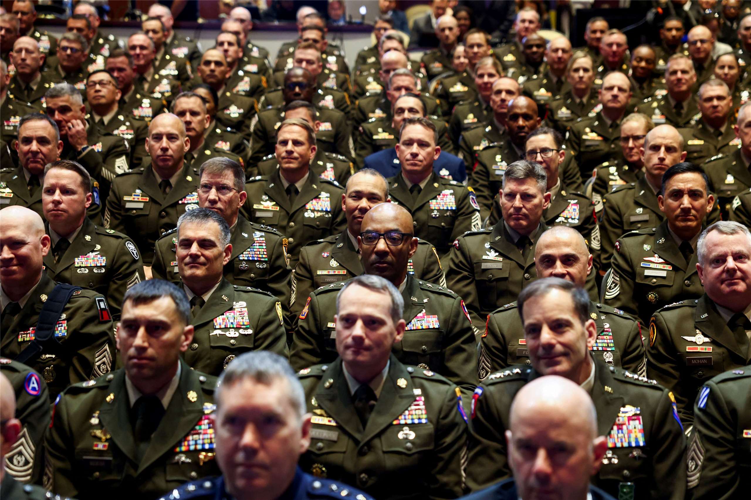 派駐世界各地的數百名美軍將領9月30日齊聚維吉尼亞州的海軍陸戰隊匡提科(Quantico)基地。