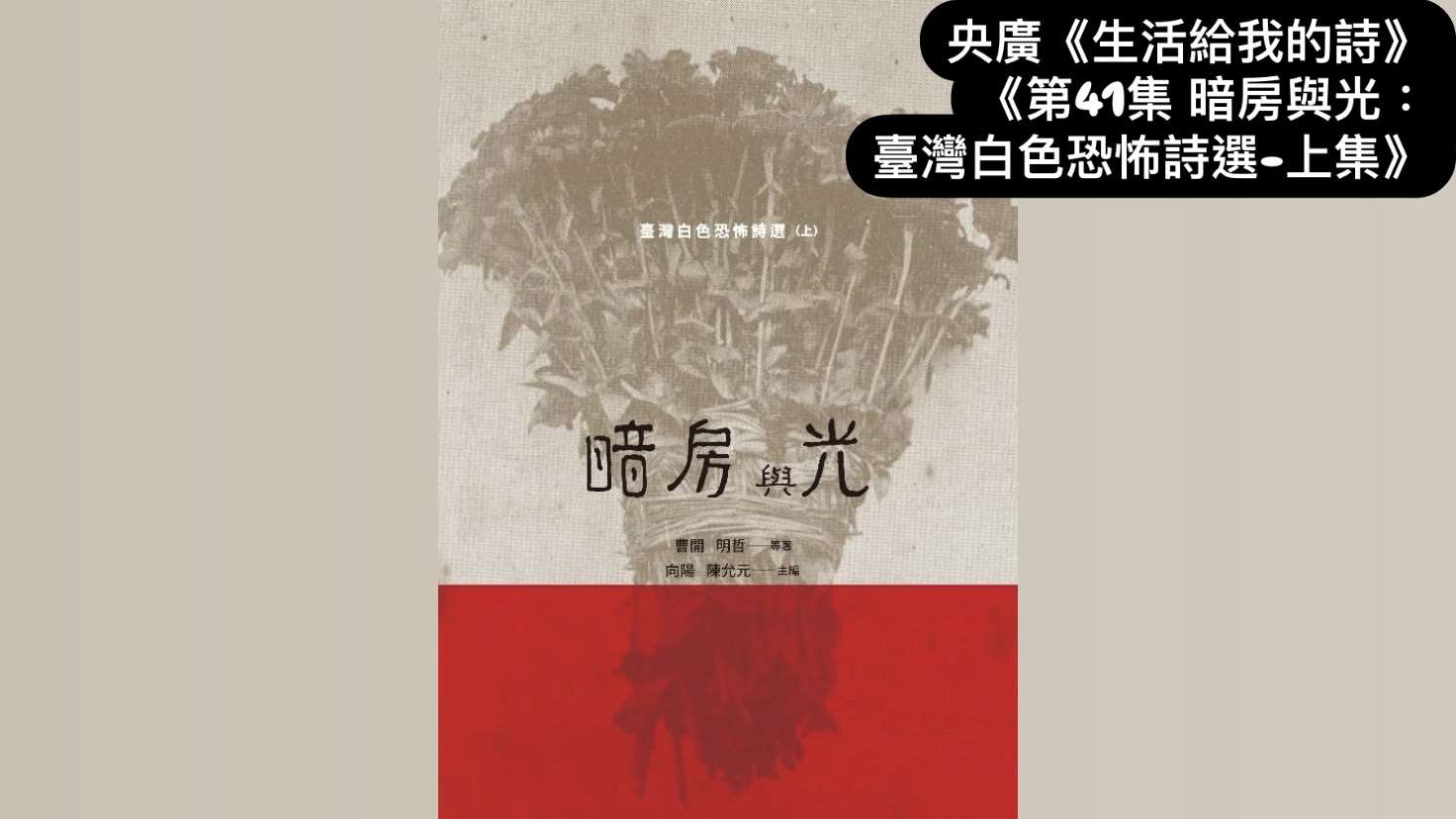 詩人、導演鴻鴻  談暗房與光：臺灣白色恐怖詩選（上） episode artwork