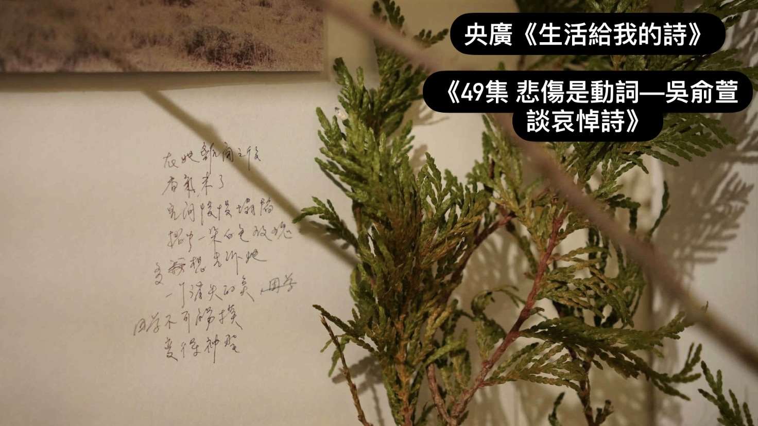 導演．詩人鴻鴻訪詩人吳俞萱  談哀悼詩—悲傷是動詞 episode artwork