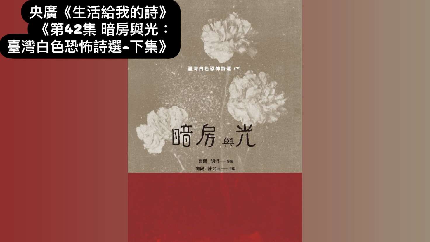 詩人．導演鴻鴻 談暗房與光：臺灣白色恐怖詩選（下） episode artwork