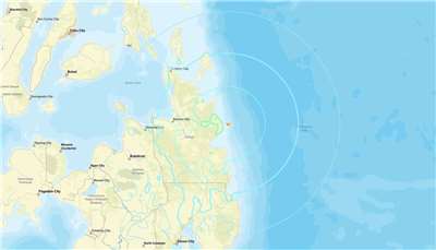 美國地質調查所(USGS)表示，菲律賓南部外海11日深夜發生規模6.0地震。(翻攝USGS)