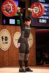 世界舉重錦標賽在挪威舉行，台灣女將陳玟卉（圖）8日在女子69公斤級繳出抓舉100公斤、挺舉132公斤及總和232公斤，其中挺舉拿到銅牌，而總和則以第5名作收。
（教練黃達德提供）