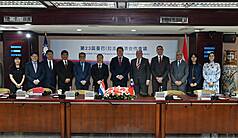 第23屆台巴（拉圭）經濟合作會議14日舉行，會後雙方簽署台巴再生能源產業發展合作備忘錄（MOU）。（經濟部提供）
