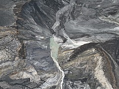 馬太鞍溪小型堰塞湖，溢流後湖體已消失。（林業保育署花蓮分署提供）
