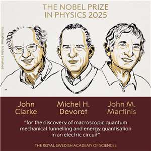 2025年諾貝爾物理學獎揭曉，由3名物理學家共享殊榮。(圖：Nobel Prize)