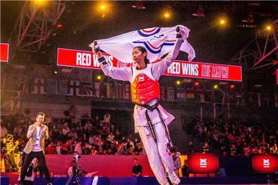 台灣跆拳道新生代好手劉侑芸，25日在世錦賽在49公斤級奪下金牌。 (圖:X@worldtaekwondo)