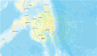 菲律賓火山暨地震研究所(Philippine Institute of Volcanology and Seismology, Phivolcs)表示，10日該國南部發生了一起規模7.6的地震，當局發佈了海嘯警報，敦促附近濱海地區的民眾疏散到高地。(圖:翻攝自USGS)
