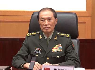 中共中央軍委副主席何衛東。(翻攝微博)