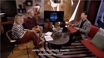 駐芬蘭代表林昶佐接受芬蘭國家廣播公司(Yle)節目專訪。圖：林昶佐臉書)