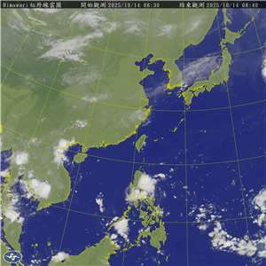 19、20日各地氣溫降、轉有雨，北、東部有「大量降雨」的威脅。(圖:交通部中央氣象署)