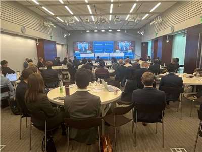 外交部2日表示，外長林佳龍應邀在華府智庫全球台灣研究中心年度研討會以預錄影片方式發表專題演說 (外交部提供)
