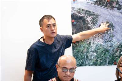 馬太鞍自救會代表Kulas Umo 30日表示，有關花蓮光復鄉災民的後續安置，相關單位應尊重當地部落文化，朝向「離災不離鄉」方向進行。(楊仁翔 攝)
