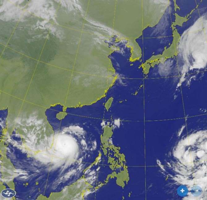 編號第26號鳳凰(國際命名：FUNG-WONG)未來朝西北西方向往菲律賓呂宋島前進。(圖:交通部中央氣象署)