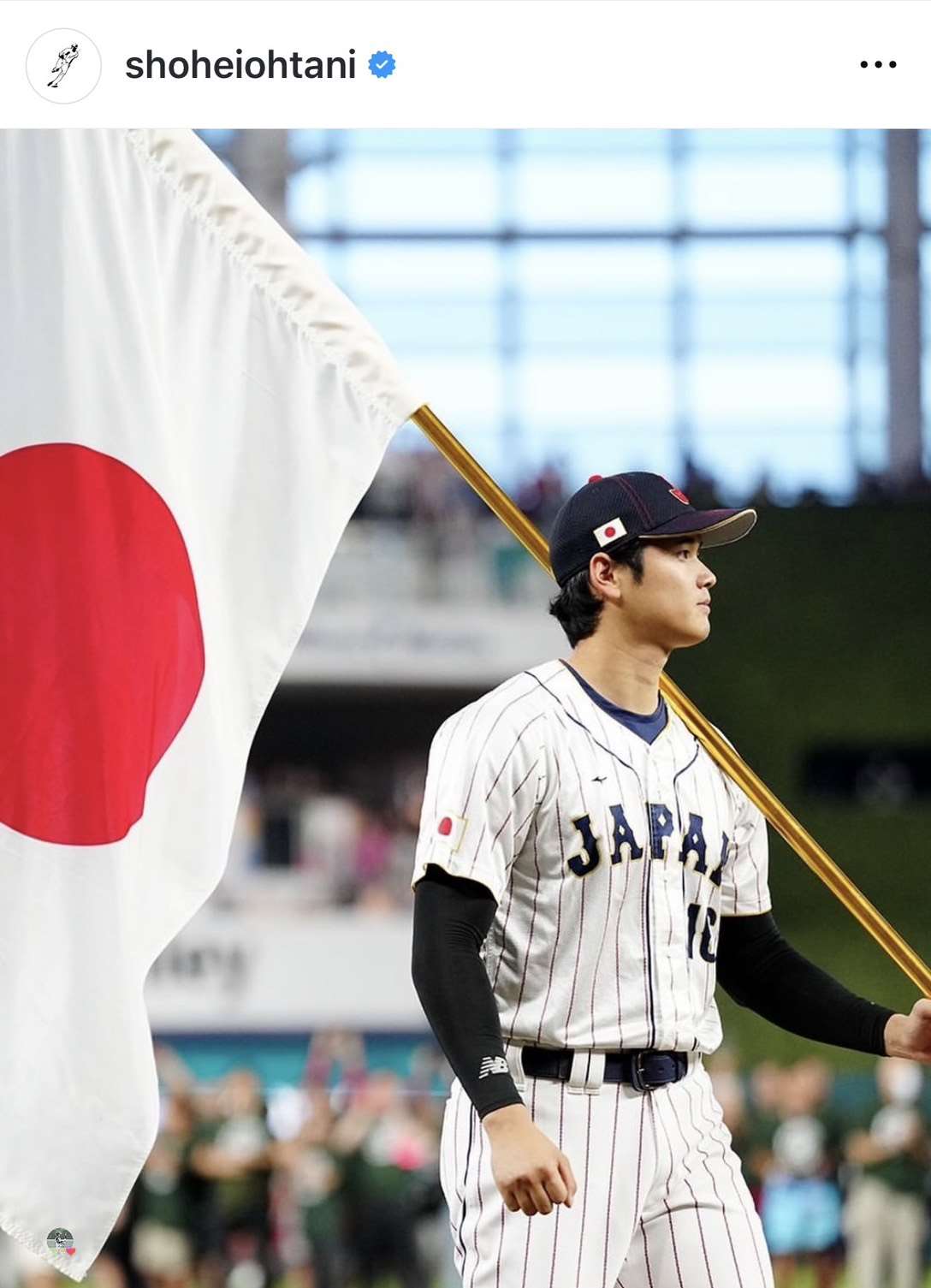 日本棒球明星，現洛杉磯道奇隊大谷翔平在自己IG上貼出身穿武士隊服裝照片，宣布將參加2026年WBC經典賽。(大谷翔平IG)