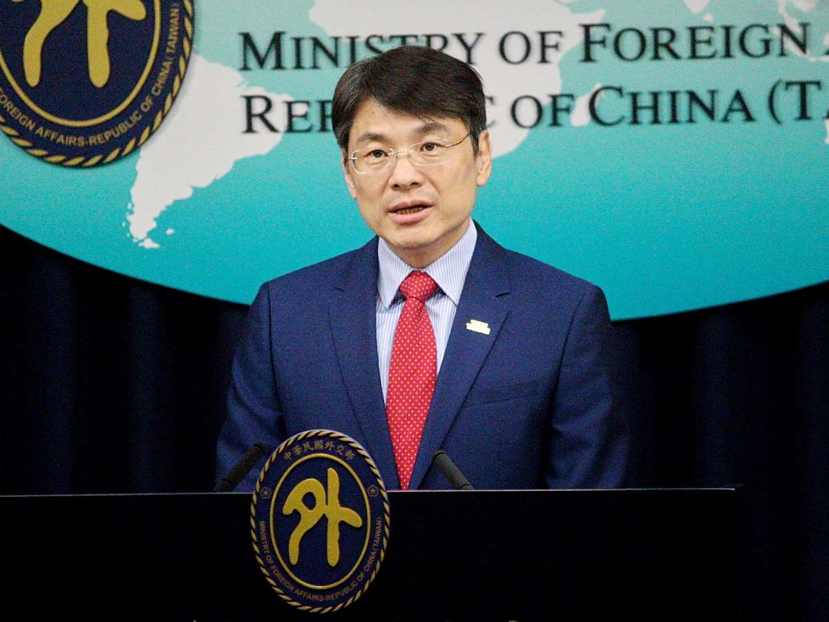 外交部發言人蕭光偉18日表示，將密切關注中方近期挑戰國際秩序，造成區域緊張情勢的各種作為 (央廣記者王照坤 攝)