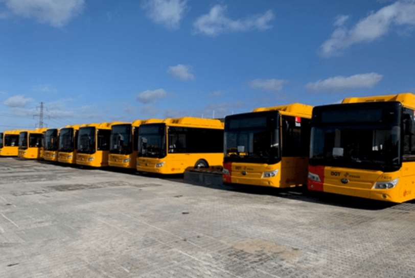 丹麥最大的公共運輸公司Movia採購的中國宇通電動巴士。(維基百科)