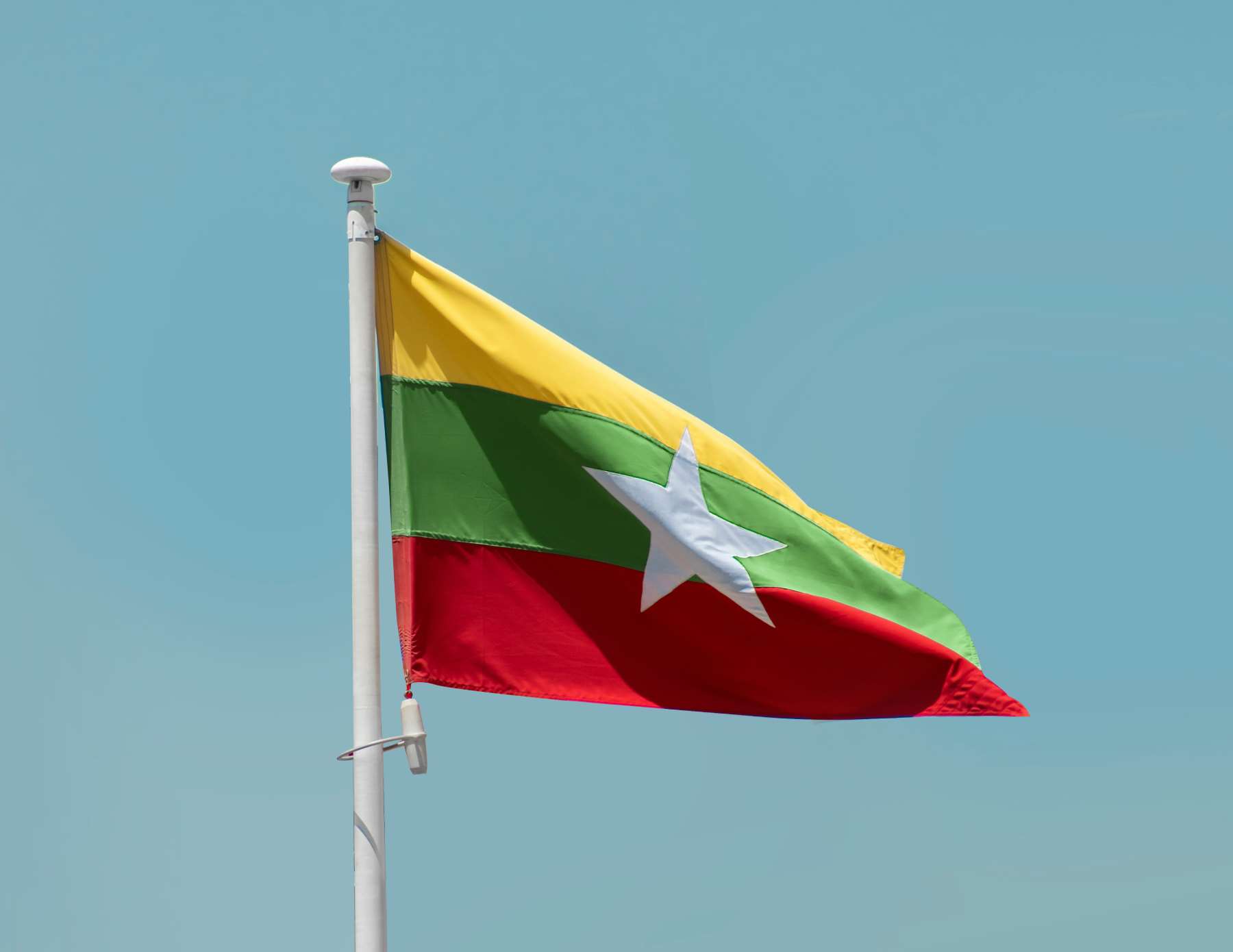 緬甸國旗。 (圖：Unsplash)