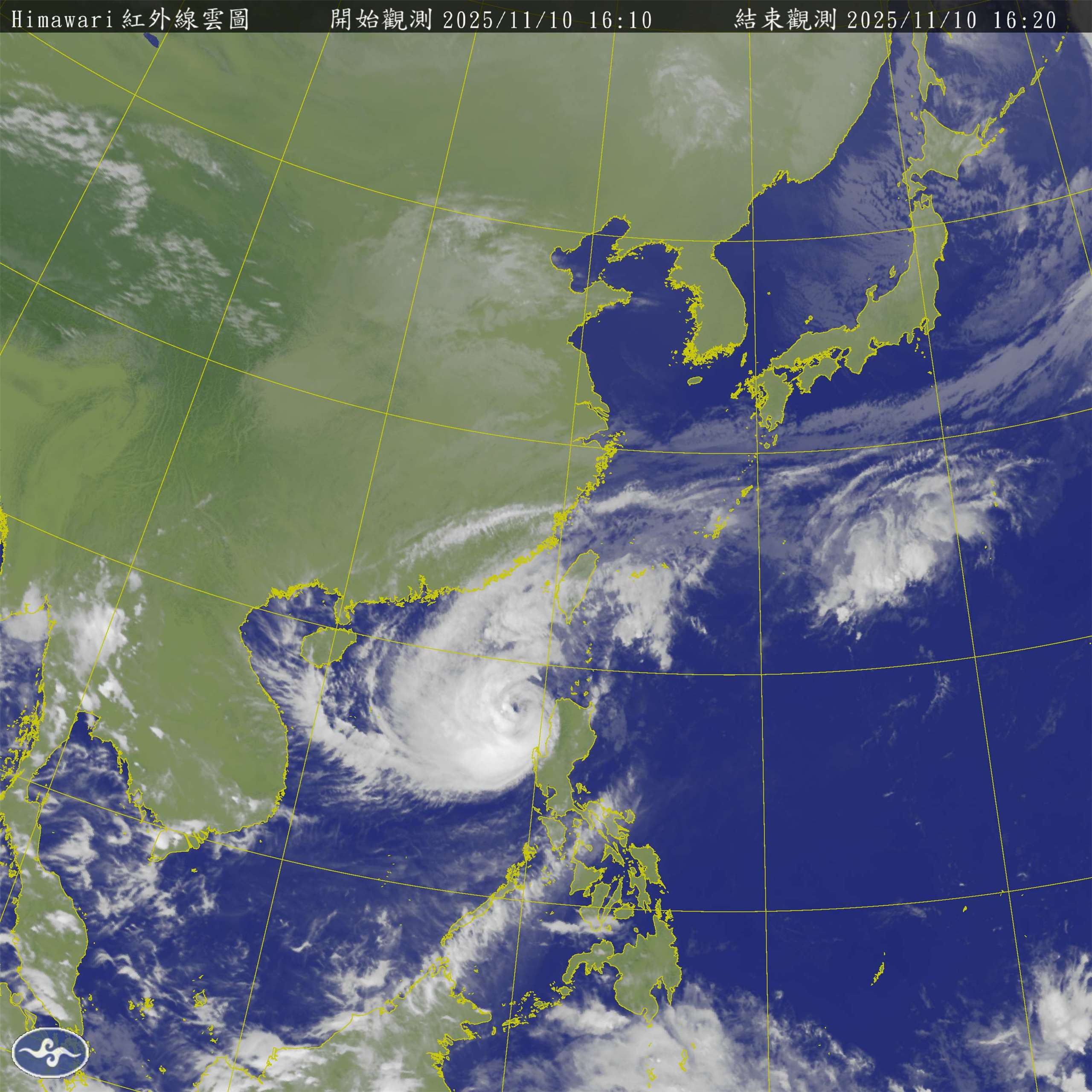 中央氣象署10日下午5時30分將發布颱風鳳凰海上颱風警報。(翻攝氣象署官網)