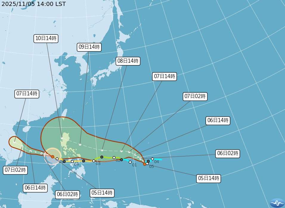 鳳凰颱風將生成，估11、12日影響台灣最明顯。(圖：氣象署)