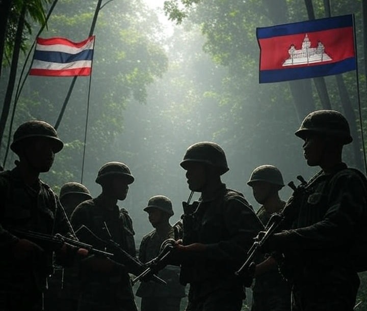 泰國與柬埔寨邊境10日發生地雷爆炸事件，造成4名泰國軍人受傷。泰國外交部今天(11日)表示，將無限期暫停執行停火協議，直到柬埔寨道歉為止。(示意圖/AI生成圖)