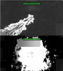 美國國防部長赫格塞斯在X公布了最新一次攻擊的空拍影片，他表示這起攻擊與過去幾次的攻擊一樣發生在國際水域，鎖定的是「一個指定恐怖組織運作的船隻」。影片顯示一艘船在海上航行，隨後爆炸起火。(X@SecWar)