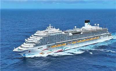 由於中日近來的外交爭端，中國郵輪業者正改變航程，取消停靠日本港口。圖為近日更改12月航程的中國郵輪「愛達·魔都」號(Adora Magic City)。(翻攝郵輪公司官網)