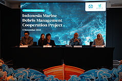 海洋委員會近日宣布與印尼智庫哈比比中心，啟動印尼海洋廢棄物治理合作計畫。（海委會提供）