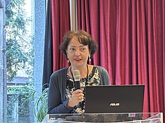 台灣民主基金會26日舉辦國際訪問學人座談會，喬治
亞前國防部長基達謝里（圖）分享在台經驗與研究。

