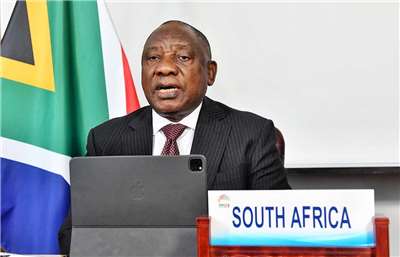 南非總統拉瑪佛沙(Cyril Ramaphosa)。(圖:X@PresidencyZA)