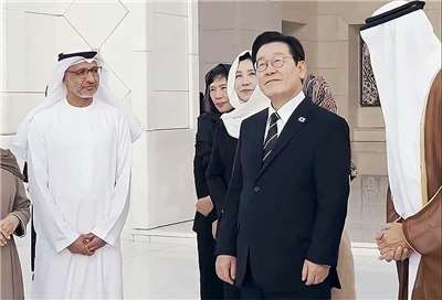 韓國總統李在明目前正訪問阿拉伯聯合大公國(UAE)。(X@Jaemyung_Lee)