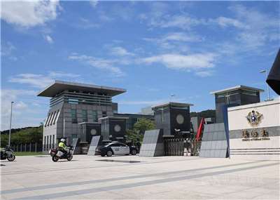 圖為國防部大門。（中央社檔案照片）