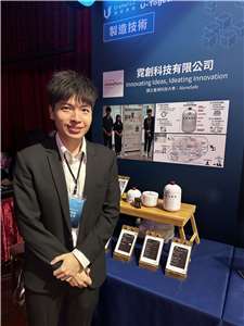 獲得教育部青年署U-Start計畫百萬獎金的霓創科技執行長蔡佳辰。(楊雨青攝)