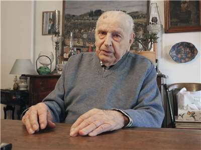 世界最高齡的前奧運冠軍、法國前場地自行車賽選手科斯特(Charles Coste)。資料照。(美聯社/達志影像)