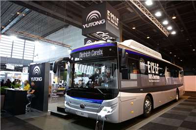 歐洲國家針對大眾運輸廣泛使用的中國宇通電動公車提出警告，懷疑這家企業有能力遠端操控這些公車。資料照。(美聯社/達志影像)