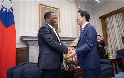 賴清德總統25日接見「史瓦帝尼王國眾議院議長馬布札乙行」。 (圖:總統府)