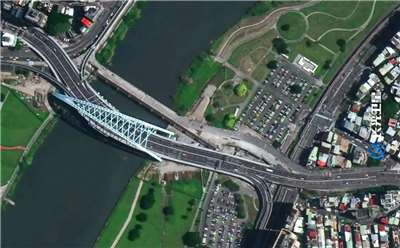 中國駐美大使館近日刊出衛星「吉林一號」俯瞰台灣的高解析度影像，有些街道及建築清晰可辨識。(翻攝「吉林一號」微信公眾號)