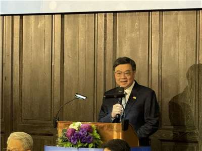 行政院長卓榮泰出席工商協進會「工商早餐會」。(謝佳興 攝)