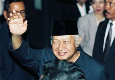 印尼前總統蘇哈托(Suharto)以鐵腕統治印尼超過30年。資料照。