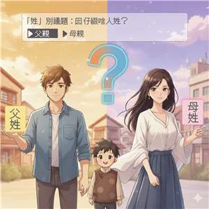 「姓」別議題：囡仔綴啥人姓？(AI生成&人工編輯)
