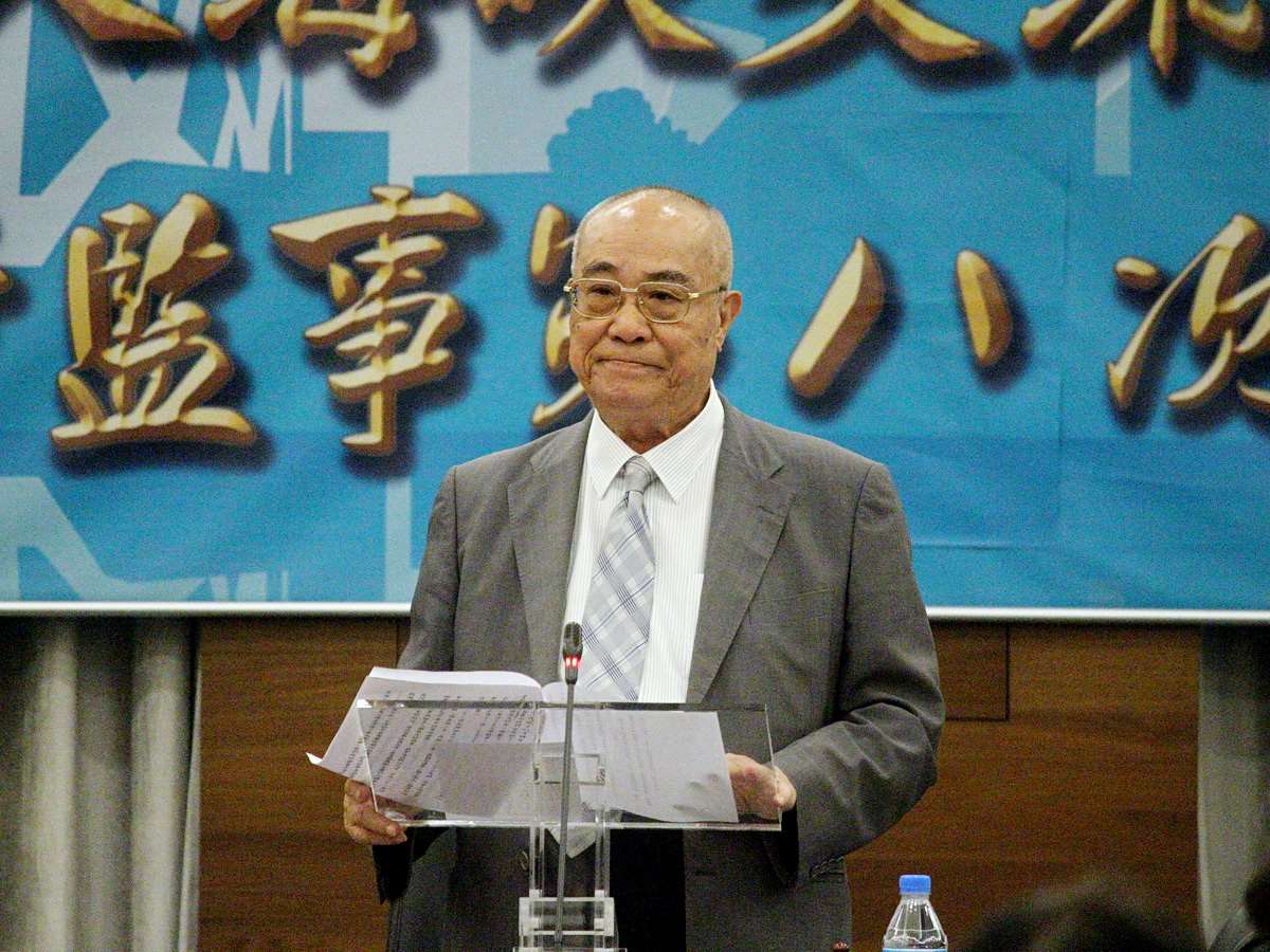 海基會董事長吳豊山18日主持海基會董監事聯席會議時宣布辭職。(央廣檔案/記者王照坤 攝)