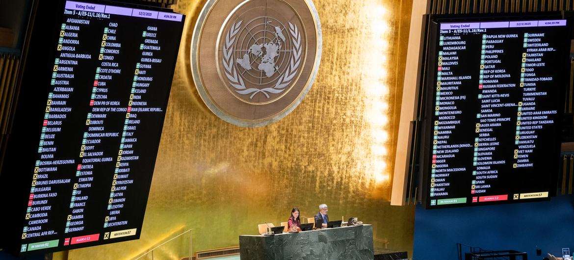 聯合國大會3日通過決議，要求俄羅斯立即送回烏克蘭被擄兒童。(聯合國官網) 