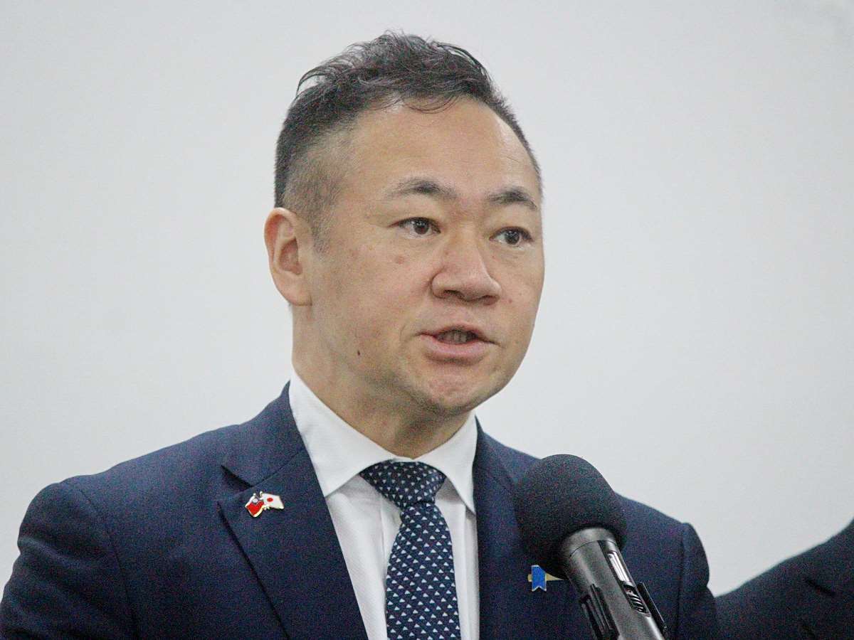 來台訪問的日本眾議員鈴木馨祐24日表示，此行有針對避免發生「台灣有事」而需要提高嚇阻能力互相交換意見 (央廣記者王照坤 攝)