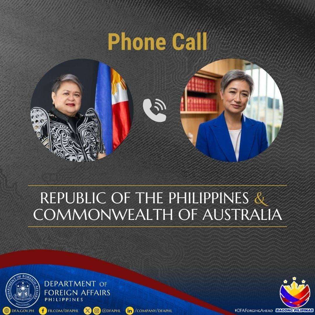 菲律賓外交部長拉薩洛(Maria Theresa Lazaro)16日在X平台發文說，她與澳洲外交部長黃英賢(Penny Wong)通話，就邦代海灘槍擊事件表達慰問。 (圖:X@SecLazaro)