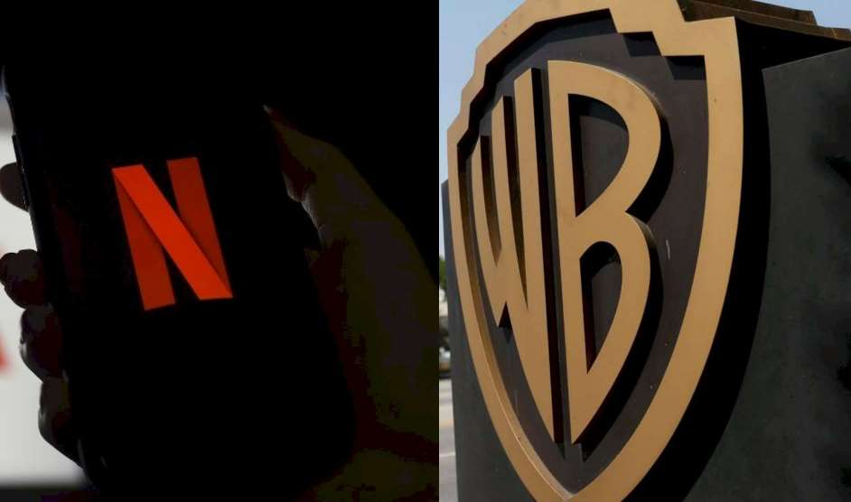 美國串流平台Netflix宣布以720億美元收購華納兄弟探索(Warner Bros Discovery)。(路透社/達志影像、AFP，央廣合成)