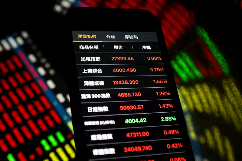 美股4大指數齊跌，台積電ADR跌逾1%，台北股市台積電股價2日早盤上漲新台幣25元