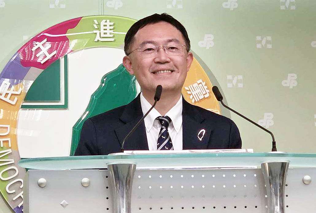 民進黨立委李坤城接任發言人。(劉玉秋攝)